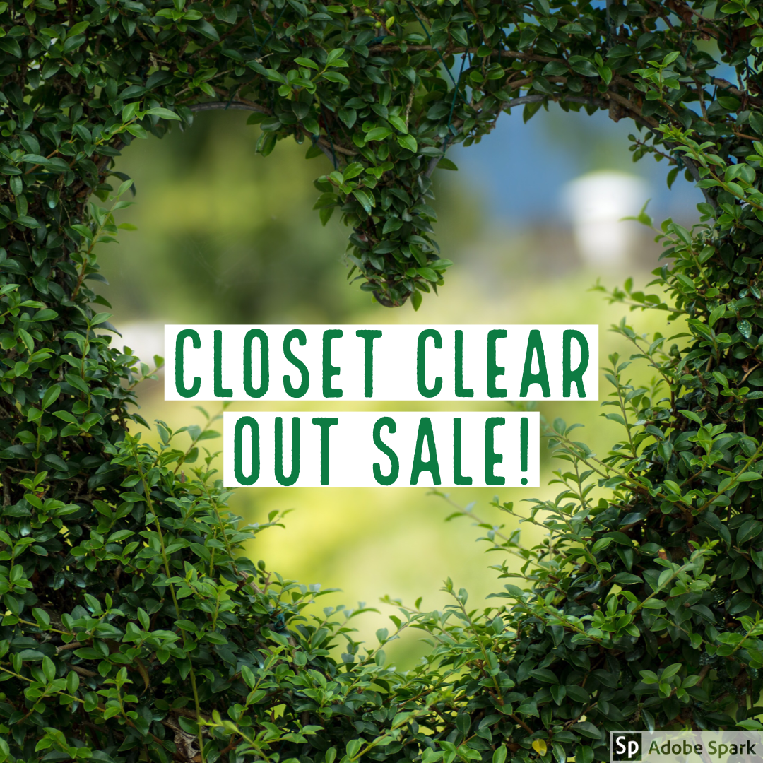 Closet Clear Out Sale bush cutout